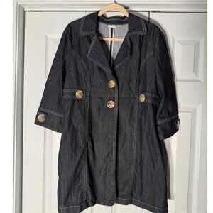 Denim Jacket Women's Size XL Trench